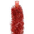 Новогоднее украшение "Мишура" 2м, диаметр 7см  (красная)