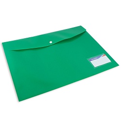 папка-конверт на кнопке а3 200мкм зелёная
