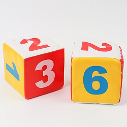 кубики "мякиш-цифры" 2шт в наборе. игрушка