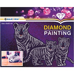 алмазная живопись  40*50см  кошачья нега
