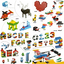 конструктор детский пластиковый 1000 деталей building. игрушка