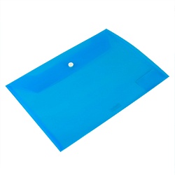 папка-конверт на кнопке а4 150мкм синяя