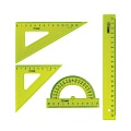 Набор геометр. средний 4 предмета Neon (линейка 20см+ транспортир+ 2 треугольника) Стамм