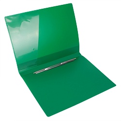 папка с пружинным скоросшивателем и карманом а4 зелёная