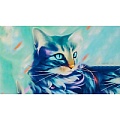 Алмазная живопись  20*30см  Волшебный кот
