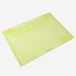 папка-конверт на кнопке а4 150мкм жёлтая