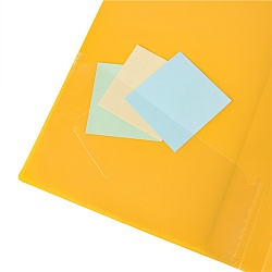 папка с пружинным скоросшивателем и карманом а4 жёлтая