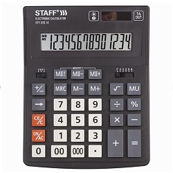 калькулятор настольный 14 pазр. двойное питание 200*154мм